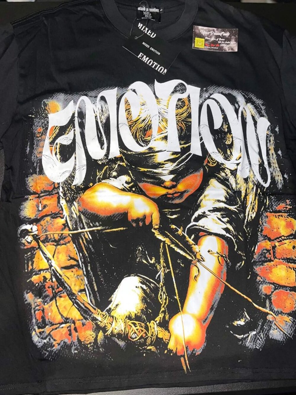 Mixed Emotion Back Rhinestone T-Shirt